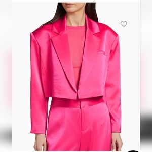 Alice and Olivia shan boxy‎ oversized crop blazer